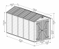 Preview: Palram-Canopia Gerätehaus SKYLIGHT 6x12 (185x379cm) Polycarbonat Tan (Beige/Braun)